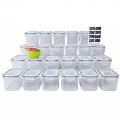 GENERICO - SET DE 24 RECIPIENTES CONTENEDORES HERMÉTICOS PLASTICOS