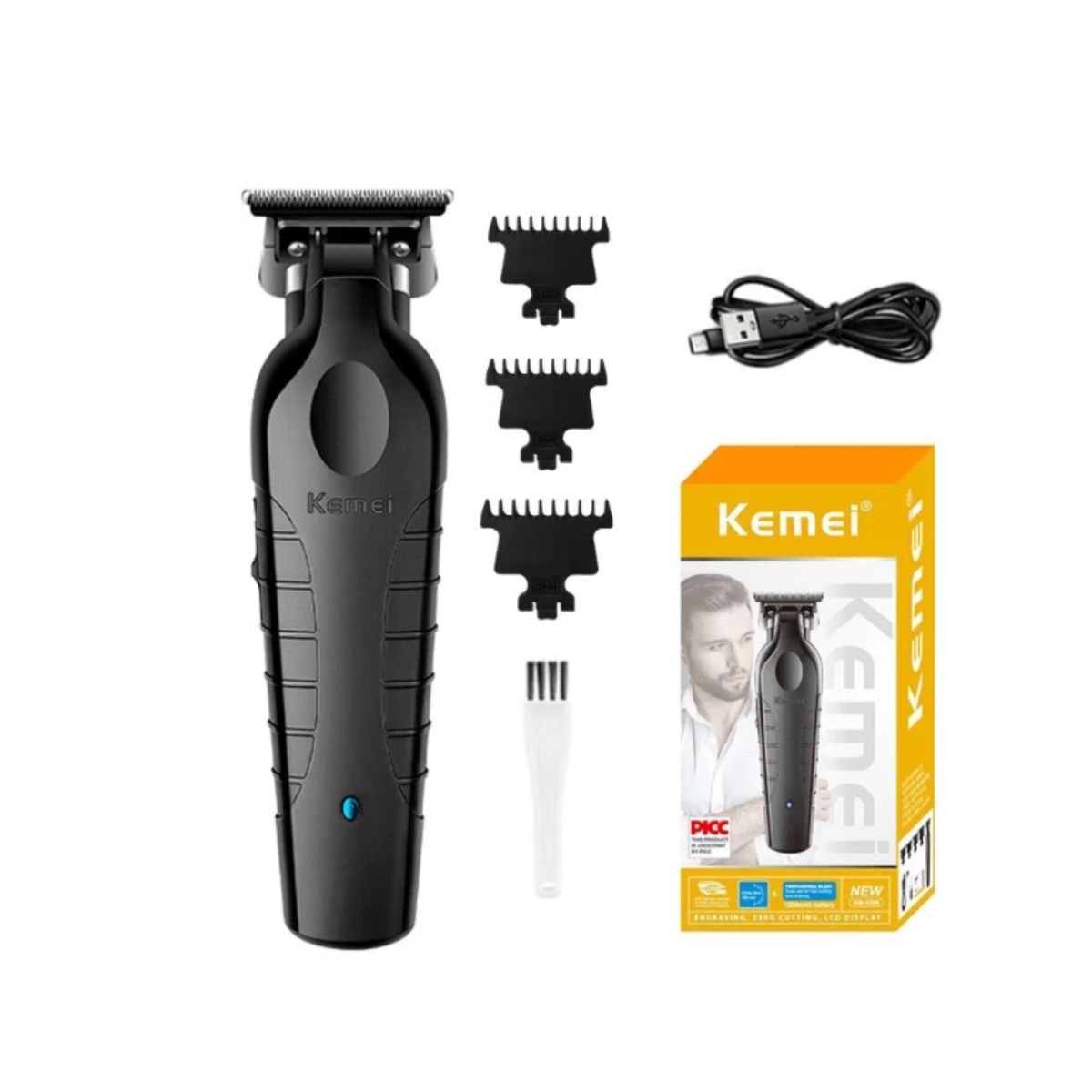 KEMEI - Cortadora De Pelo Patillera Trimmer Kemei KM 2299 Barber