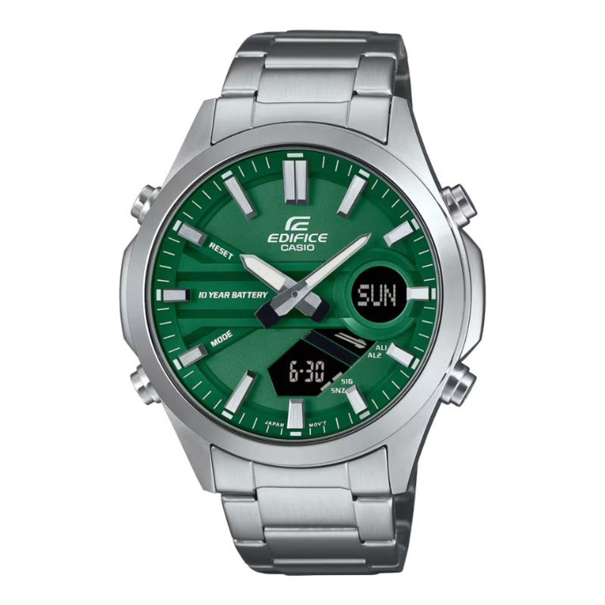 CASIO - Casio Efv-c120d-3a Efv-c120d-3a Man Adults Silver Green Silver