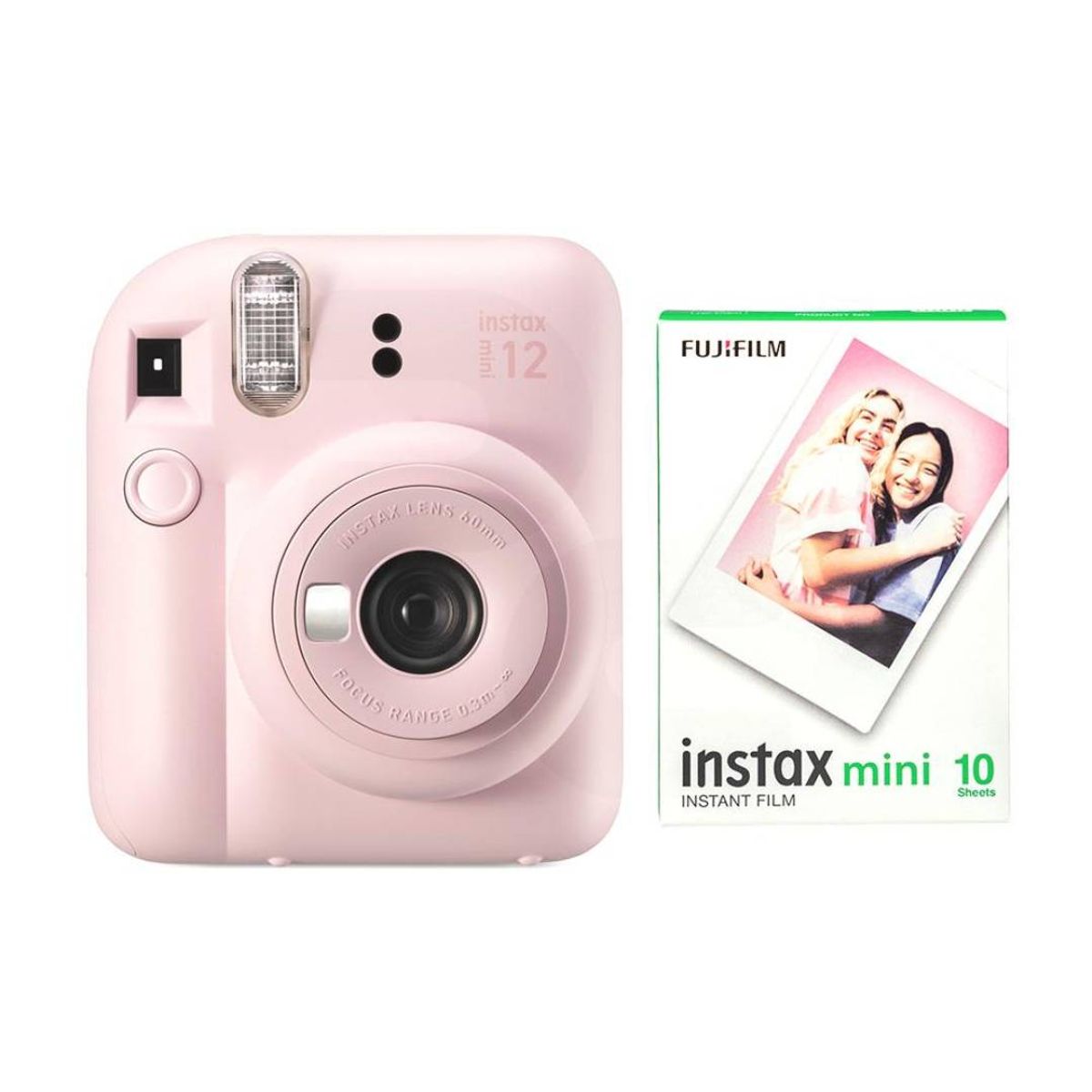 FUJIFILM - Cámara Fujifilm Instax Mini 12 Rosa + 10 Film