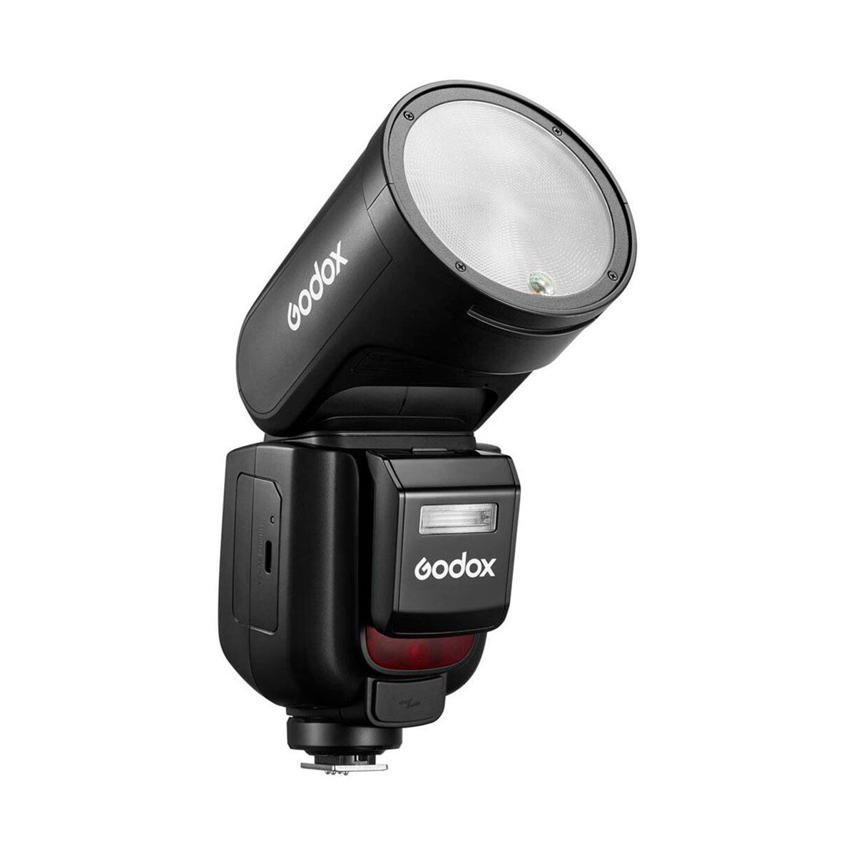 GODOX - Flash Godox V1 Nikon Ttl Hss Cabezal Redondo Con Batería Recargable Y Luz Modelado