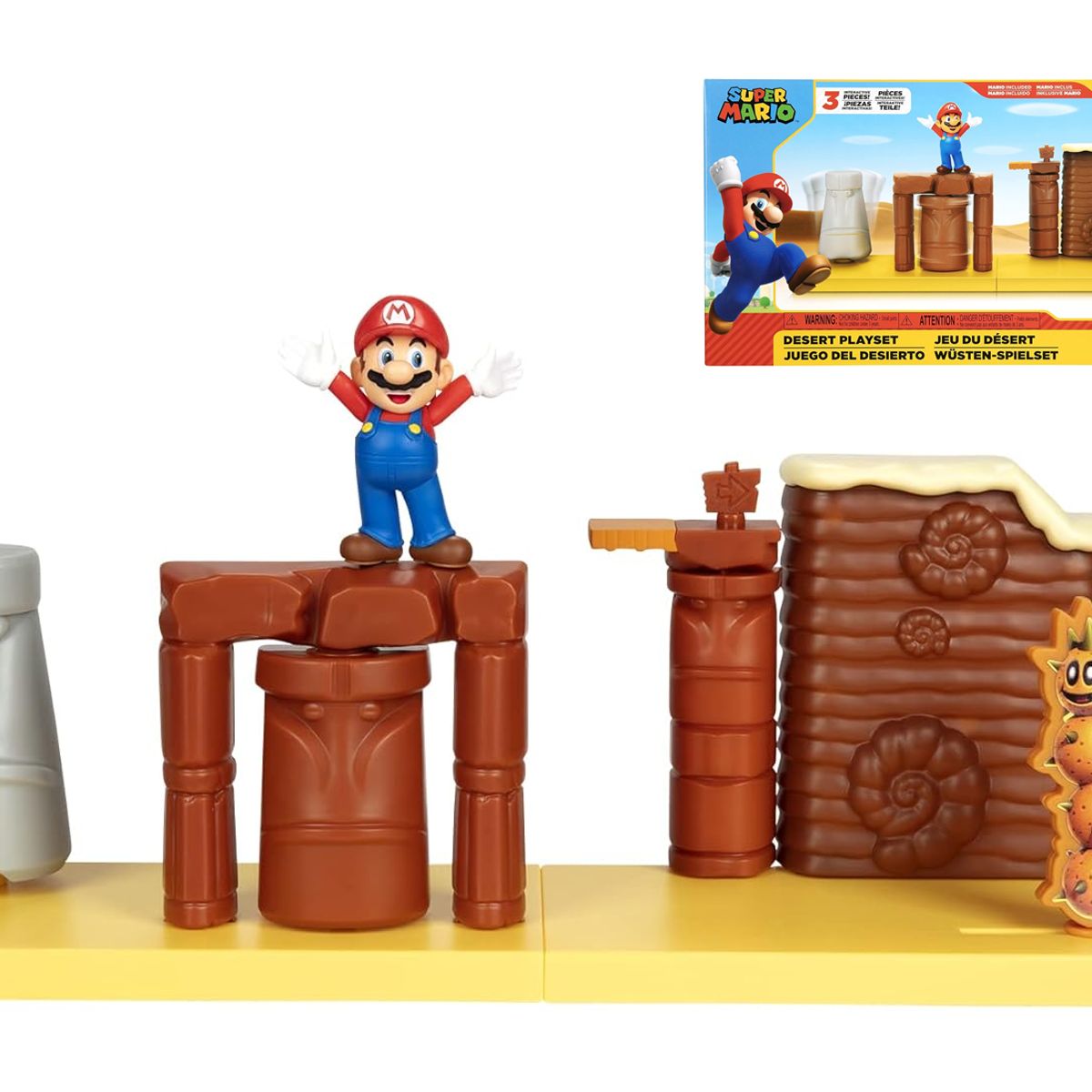 JAKKS PACIFIC - Nintendo Figuras Super Mario Playset Juego Del Desierto