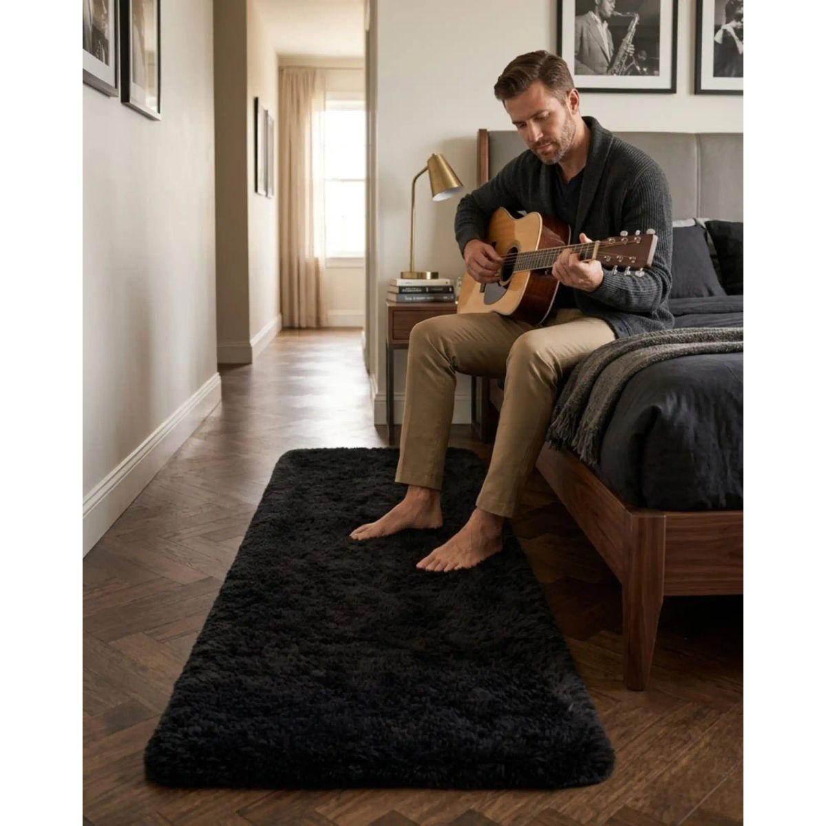 GENERICO - Set de 2 Alfombra Pasillera pelo suave largo 70x150 cm