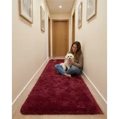GENERICO - Alfombra Pasillera pelo suave largo Shaggy 70x150 cm