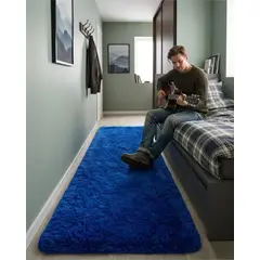 GENERICO - Alfombra Pasillera pelo suave largo Shaggy 70x150 cm