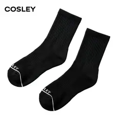 COSLEY - Calcetines Hombre Cushion Crew Black Pack 6 Kiosclub