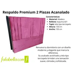 GENERICO - RESPALDO PREMIUM 2 PLAZAS ROSADO