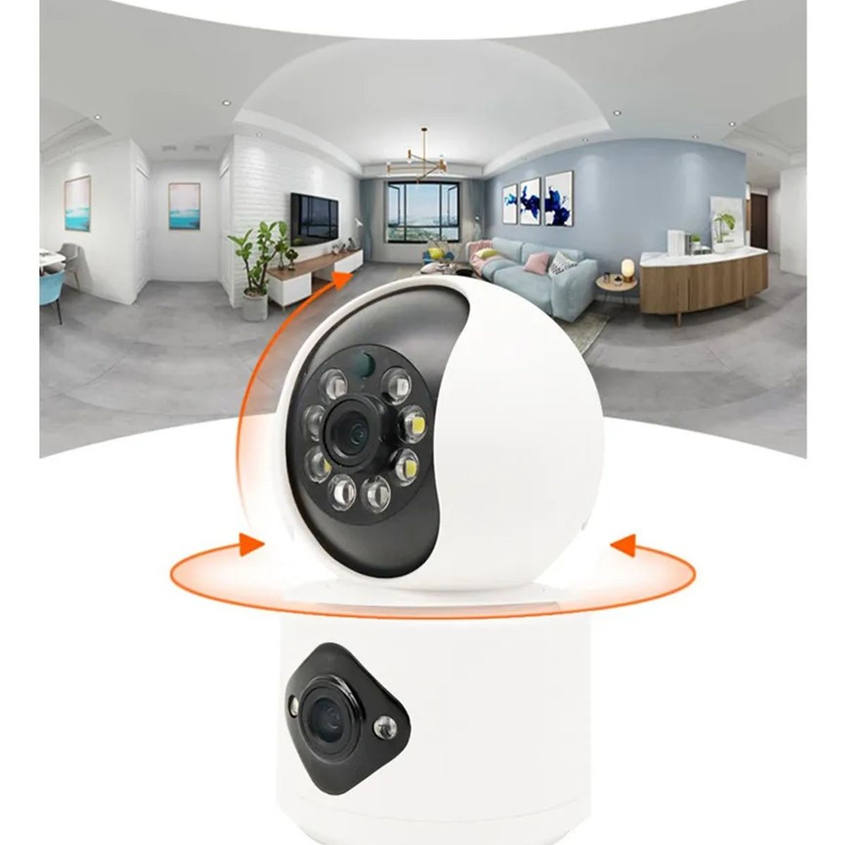 GENERICO - Cámara De Vigilancia Inteligente Wifi Hd Con Lente De Cámara