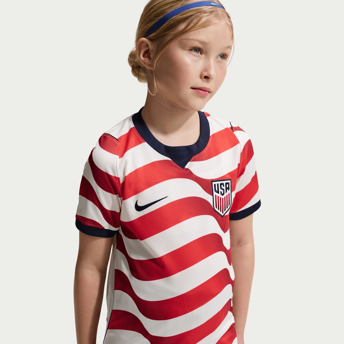 NIKE - Polera Nike USMNT 2026 Stadium Home Blanco Niños