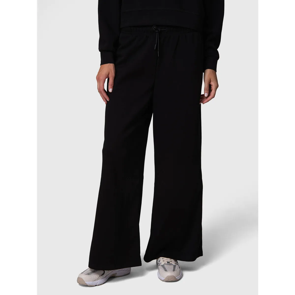 BSOUL - Pantalon Buzo Mujer Wide Leg Paz Rec Negro BSOUL