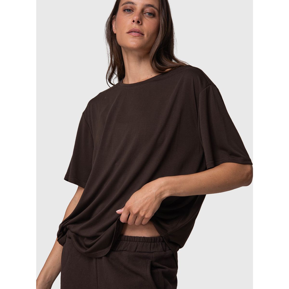 BSOUL - Polera Manga Corta Mujer T Shirt Mila Rec Café BSOUL