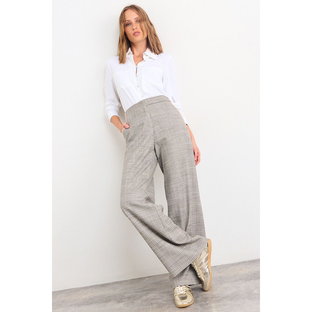 IO - Pantalon Fantasia Mujer Gris Io