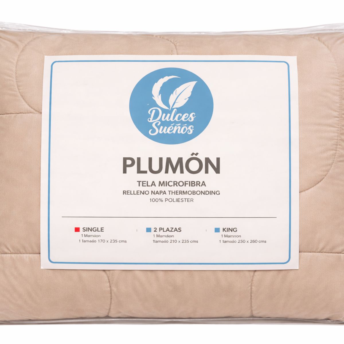 DULCES SUEÑOS - Plumón reversible Dulces Sueños King Beige 230x240