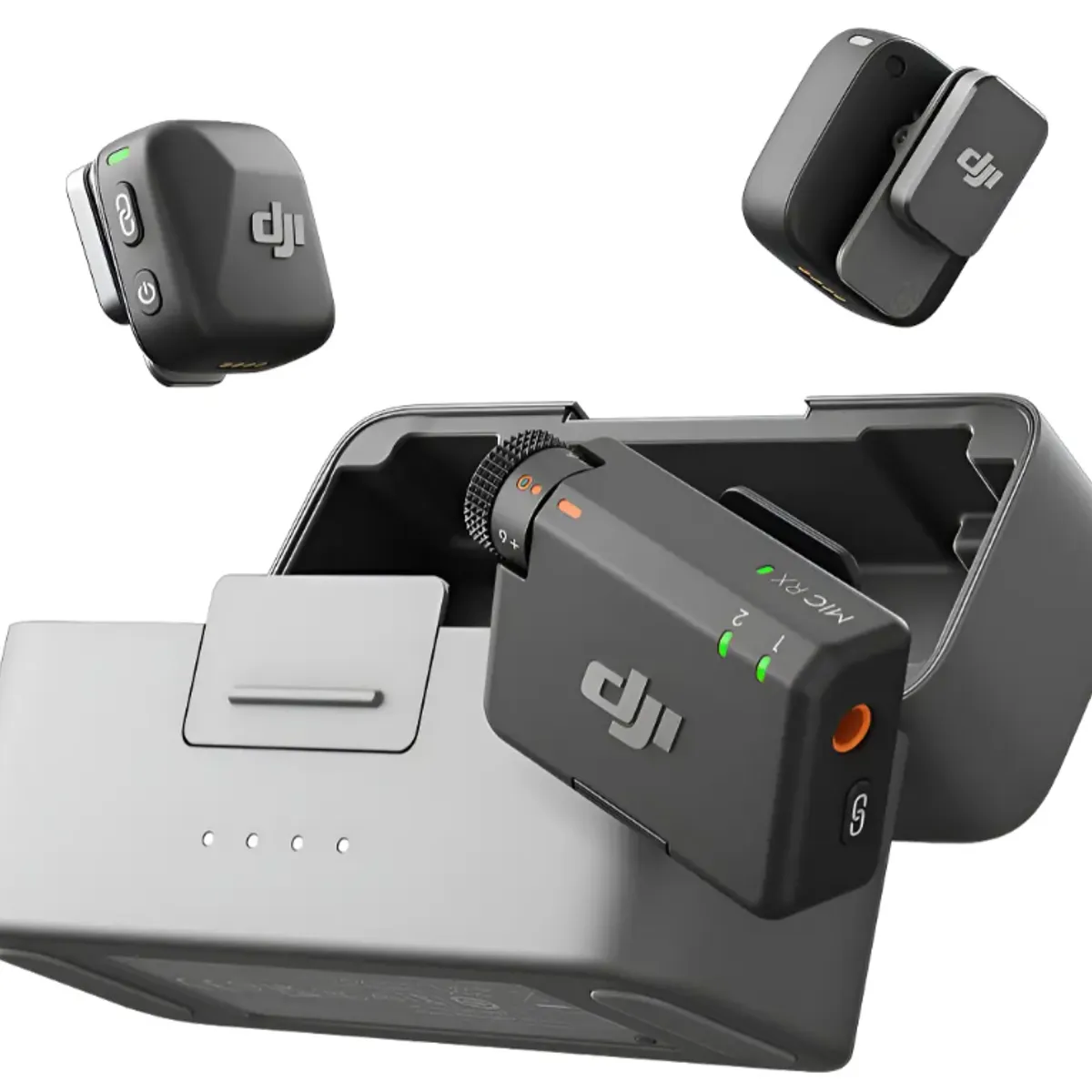 DJI - DJI Mic Mini 2TX + 1RX + Estuche de carga micrófono inalámbrico