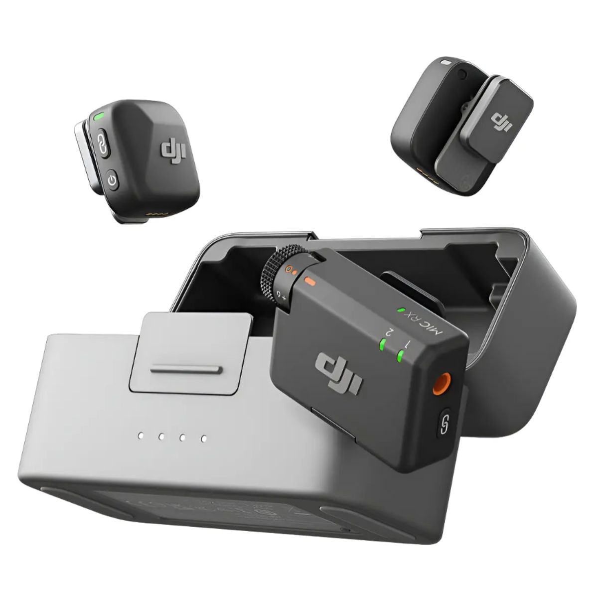 DJI - DJI Mic Mini 2TX + 1RX + Estuche de carga micrófono inalámbrico