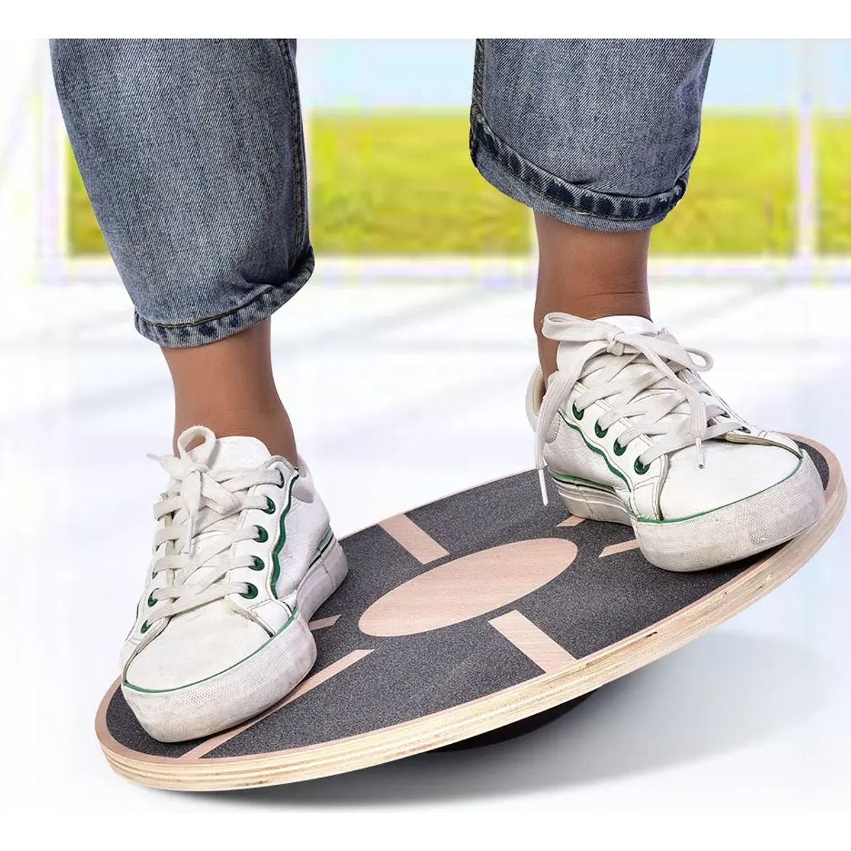 GENERICO - Tabla Disco Equilibrio Balance Madera Fisioterapia Fitness