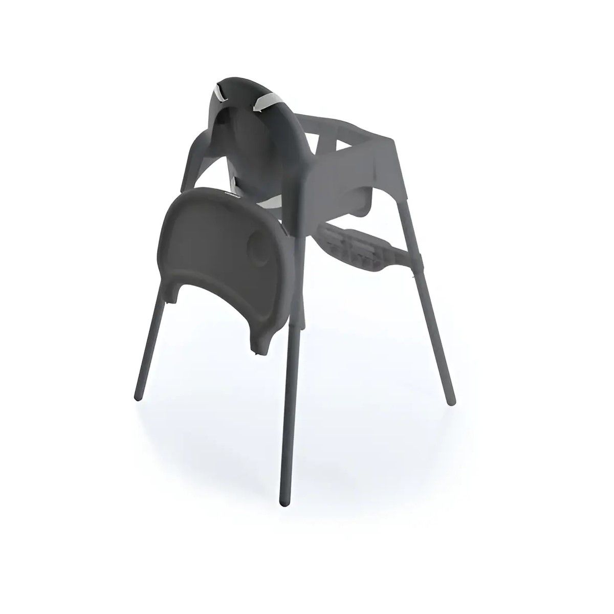 GENERICO - Silla de comedor compacta Cook Gray de hasta 15 kg BELUG