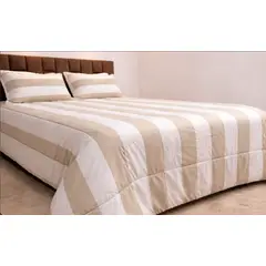 DULCES SUEÑOS - Plumón reversible King Stripe Beige 230x240