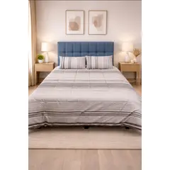 DULCES SUEÑOS - Plumón reversible King Stripes Gray 230x240
