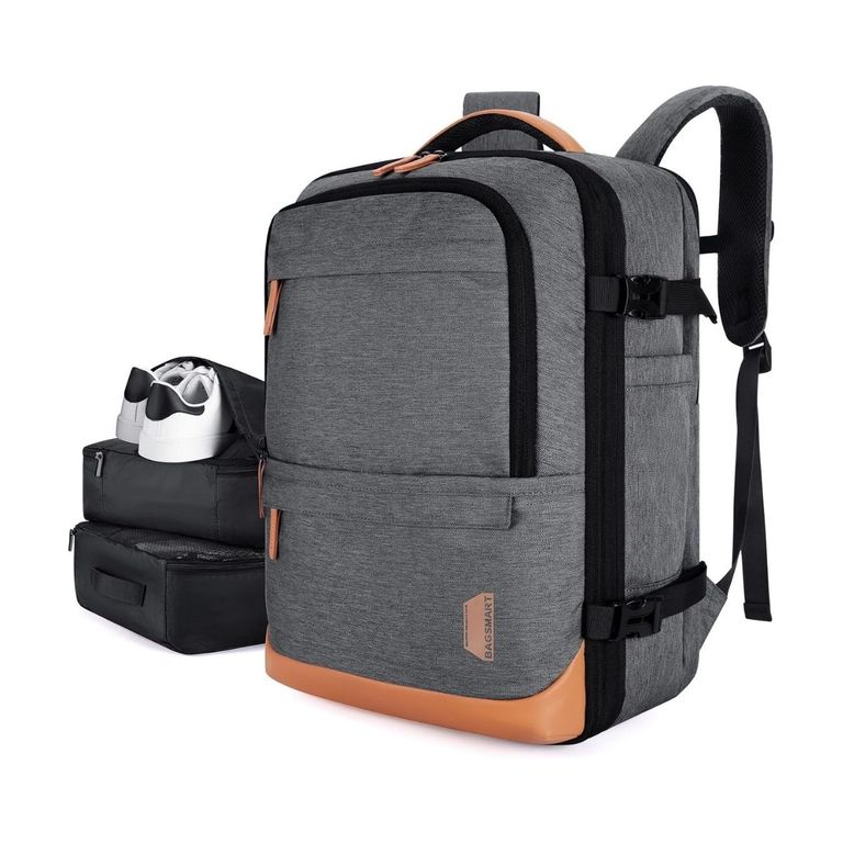 Mochila Falco 30 L - 40 L Expandible + 3 Organizadores Gris Gris TALLA UNICA
