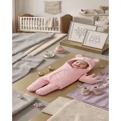 GENERICO - Saco De Dormir Bebé Textura Minky Extra Suave Térmico
