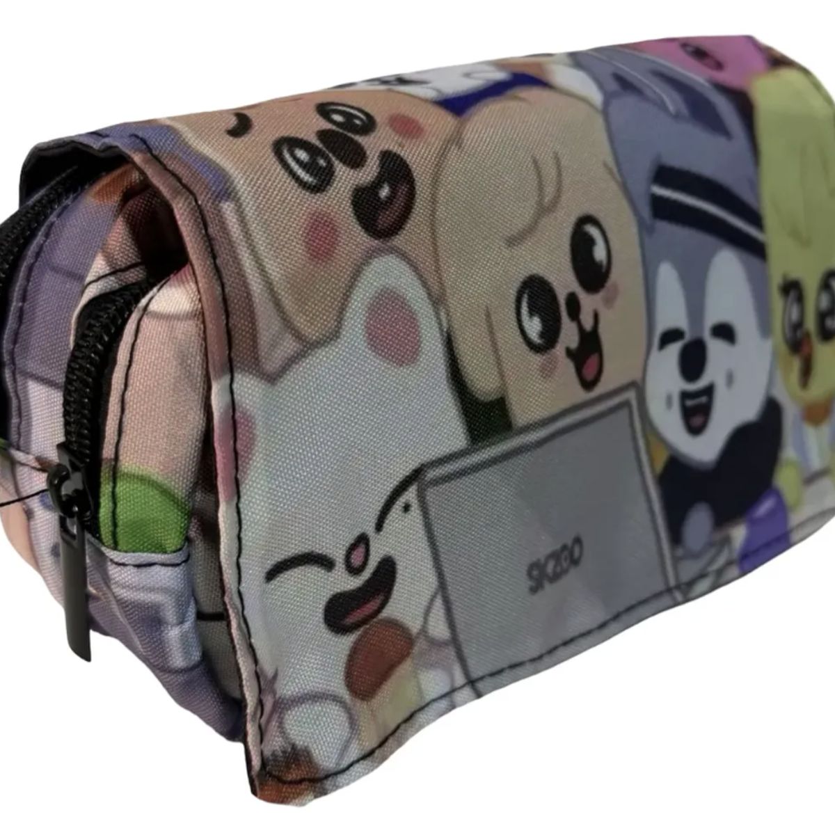 GENERICO - Estuche Stray Kids 3 Compartimientos Poliester 20x11x10 Cm