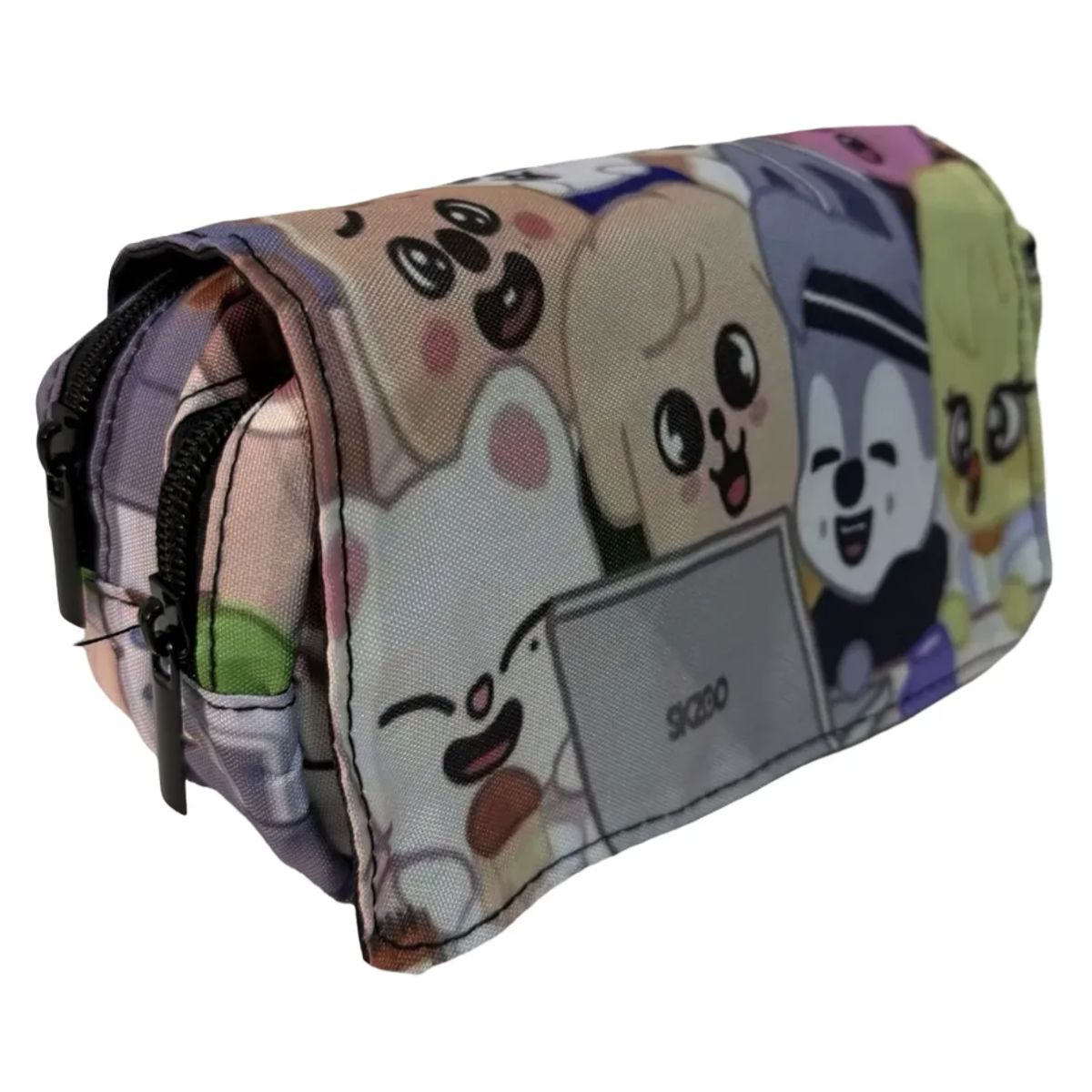 GENERICO - Estuche Stray Kids 3 Compartimientos Poliester 20x11x10 Cm