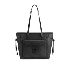ECOSUSI - Bolso Tote Evelina de Papel Lavable 14L para 13 pulg Negro