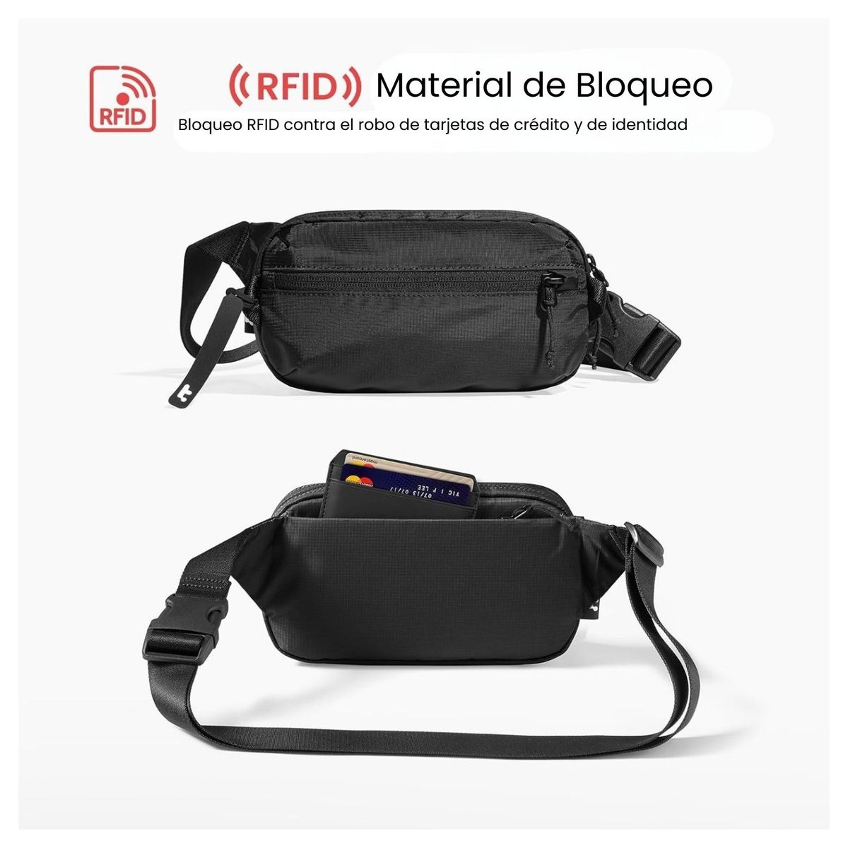 TOMTOC - Tomtoc Banano Aviator-T33 15L Pequeño S - Negro