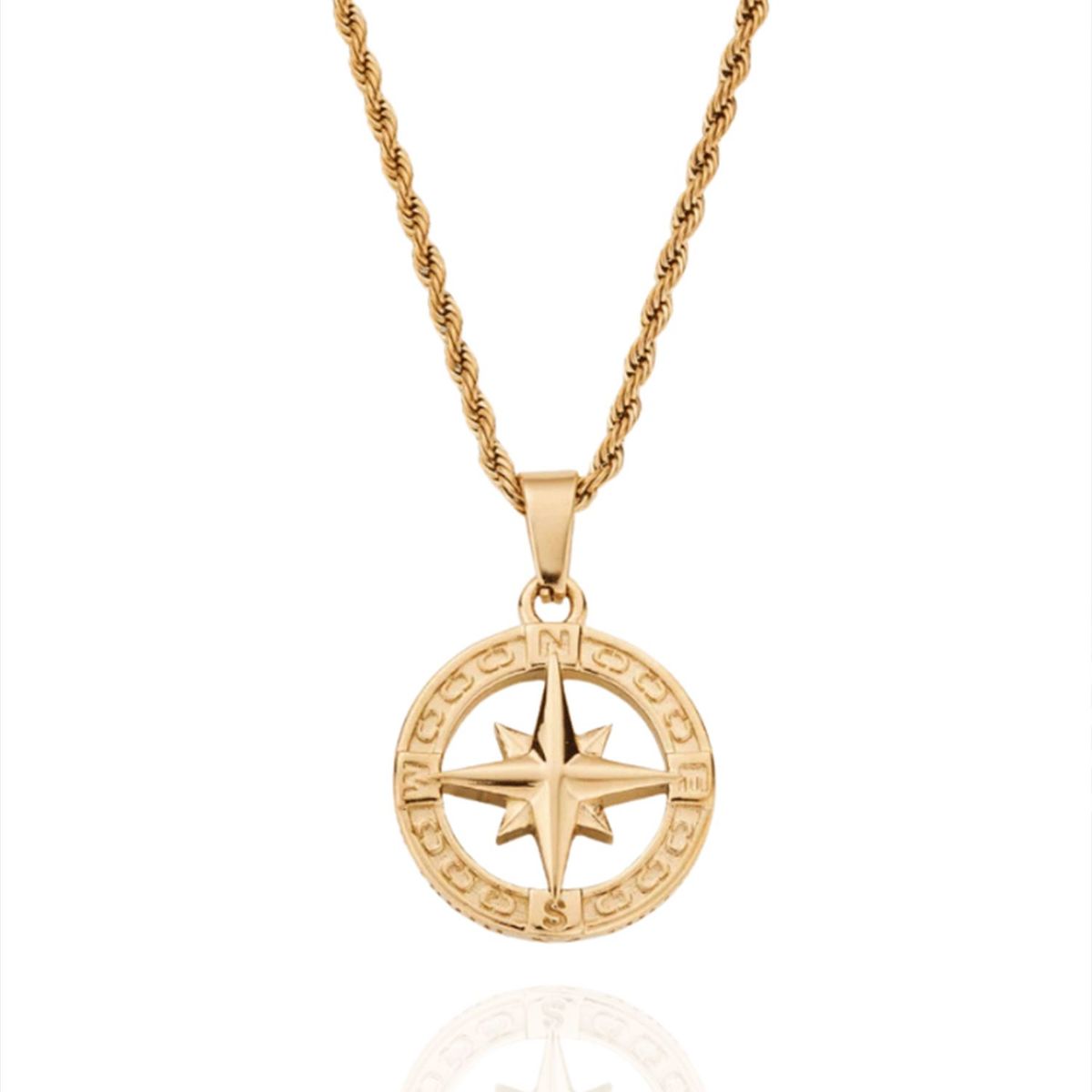 SAINT VENIK - Compass Pendant II Enchapado 50cm Identidad Rumbo Saint Venik