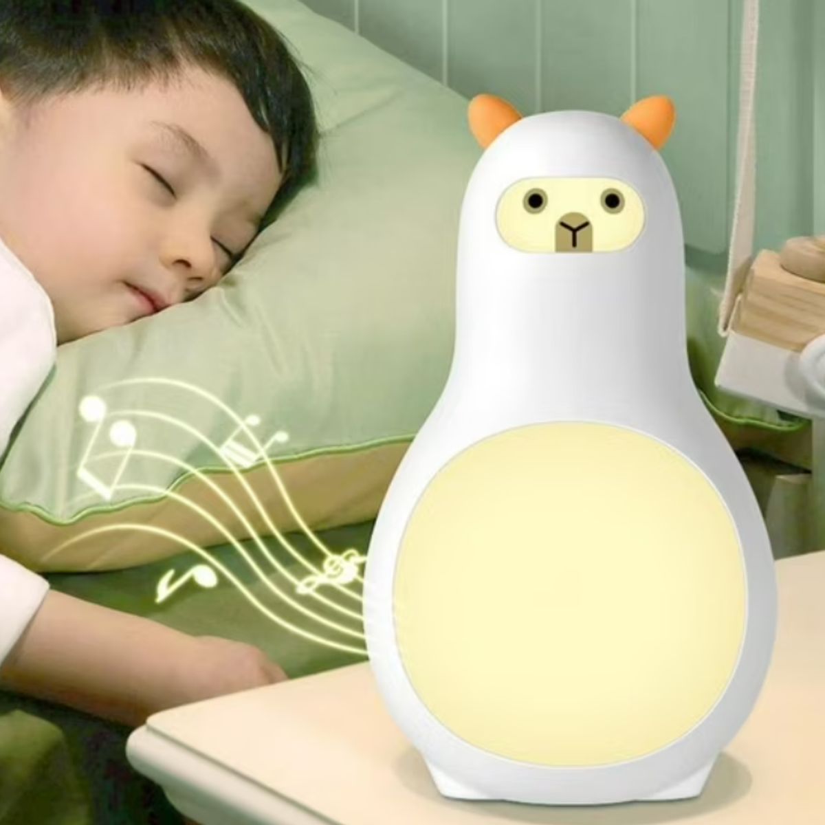 GENERICO - Ruido Para Bebés Alpaca Lámpara Led + 26 Sonidos Relajante