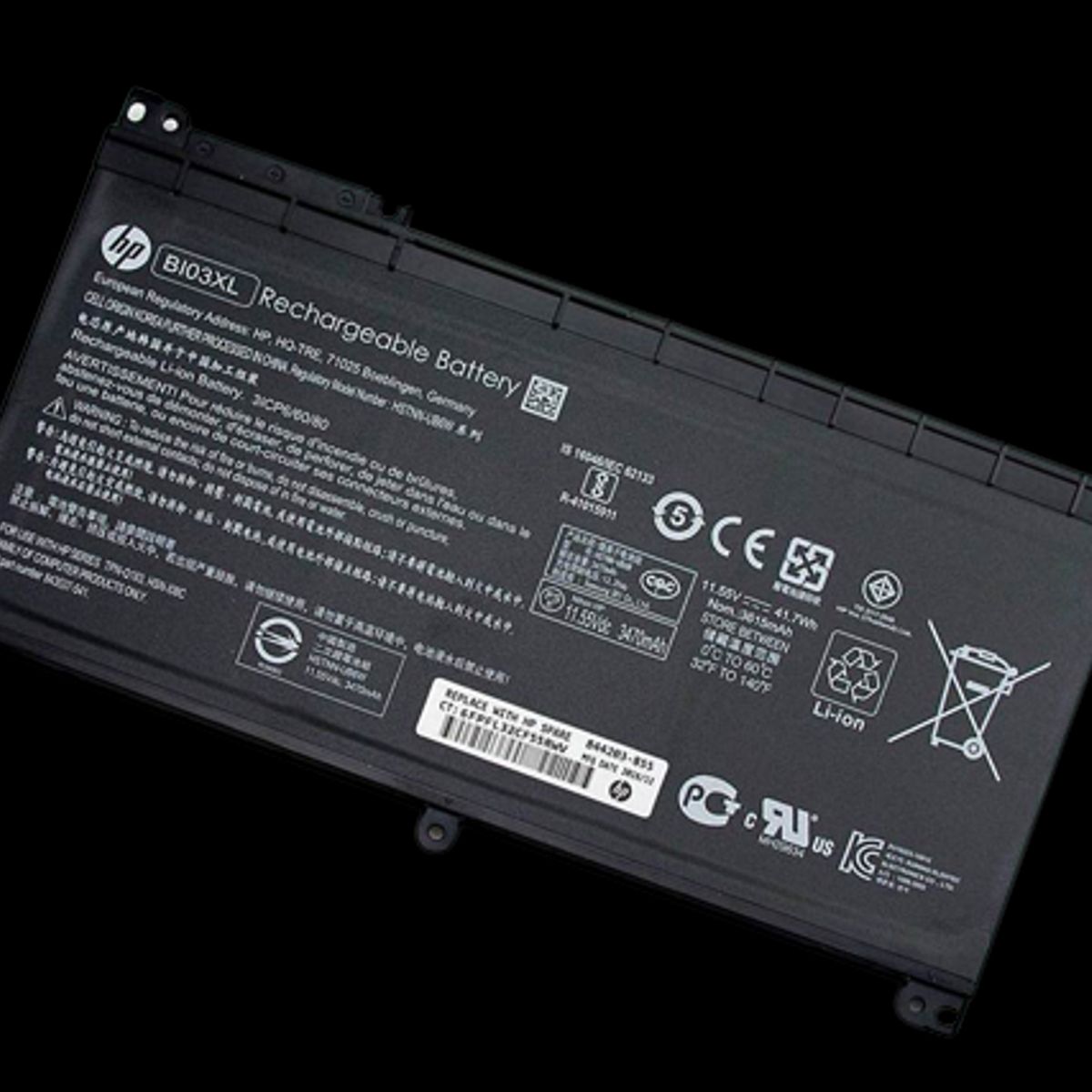 HP - Batería 3C 41Wh 3.61Ah Lithium-ion BI03XL