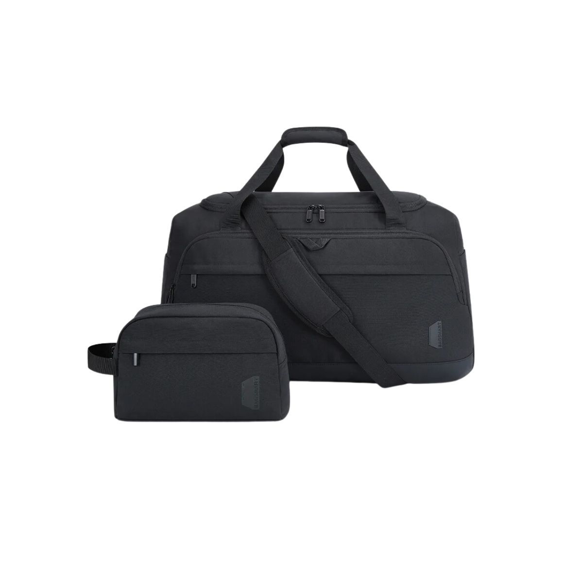 BAGSMART - Bagsmart Bolso Fin de Semana 38 L con Neceser y Zapatero Negro