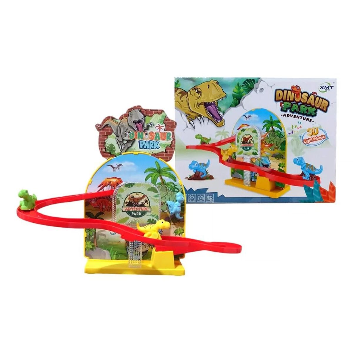 GENERICO - Pista De Dinosaurio Magnetica 3d Con Iluminacion Y Musica