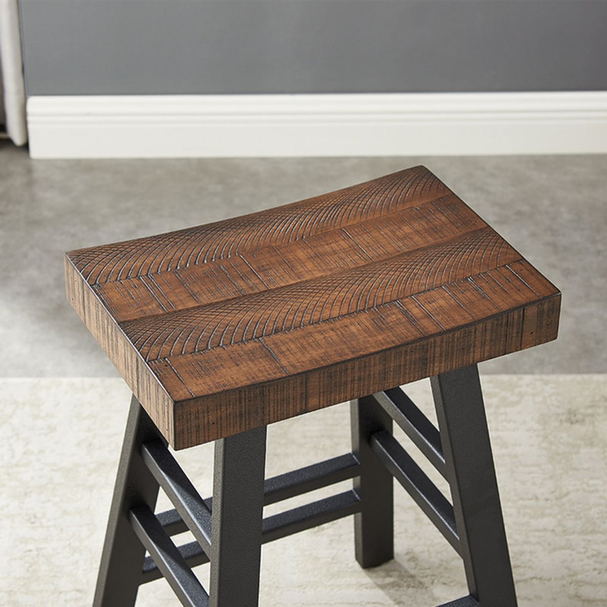 MSA MUEBLES SANTA ANA - Taburete Walnut Vermont 2 UNIDADES