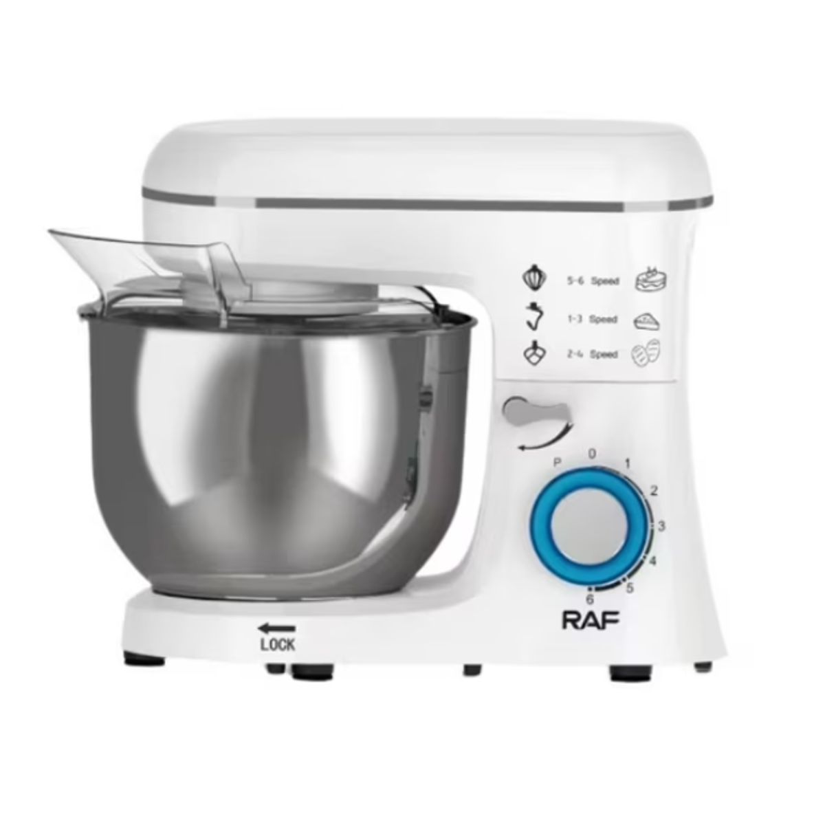 GENERICO - Batidora Planetaria blanca  Raf 5.5l RAF 6 Velocidades