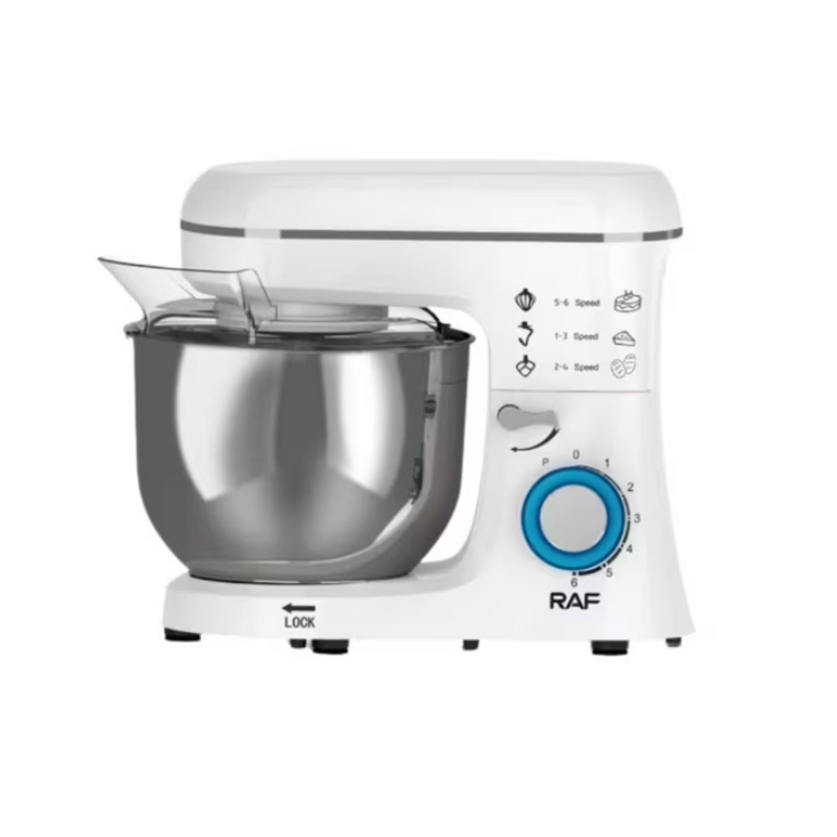 GENERICO - Batidora Planetaria blanca  Raf 5.5l RAF 6 Velocidades