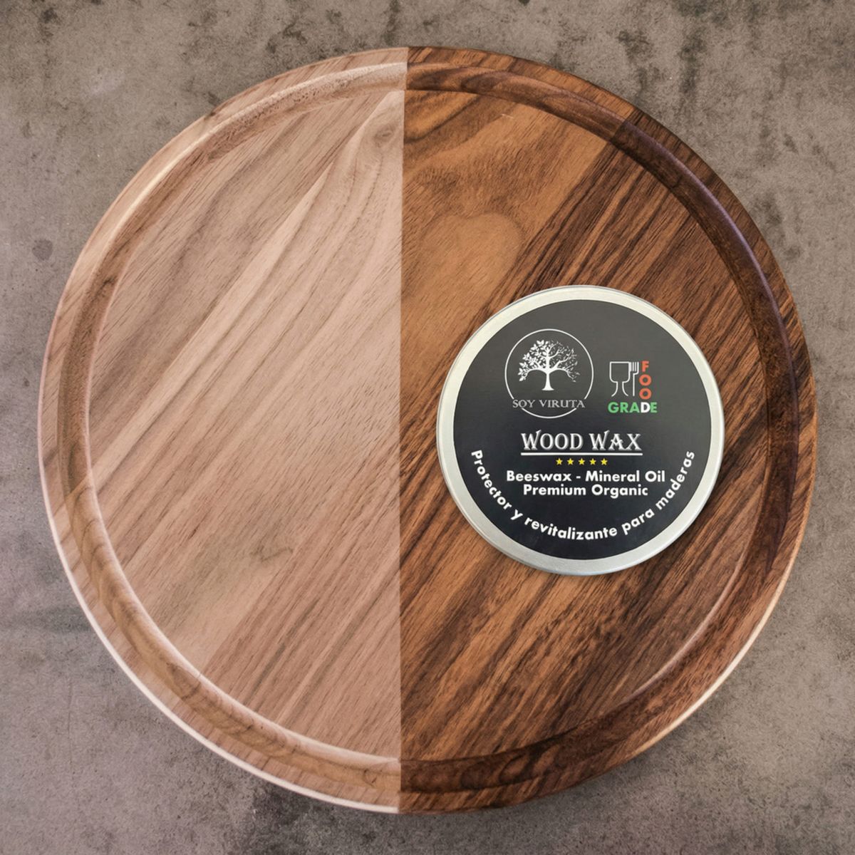 SOY VIRUTA - Pack Cera para Madera Chile - Cera de Abejas 100 ml + Carnauba 100 ml