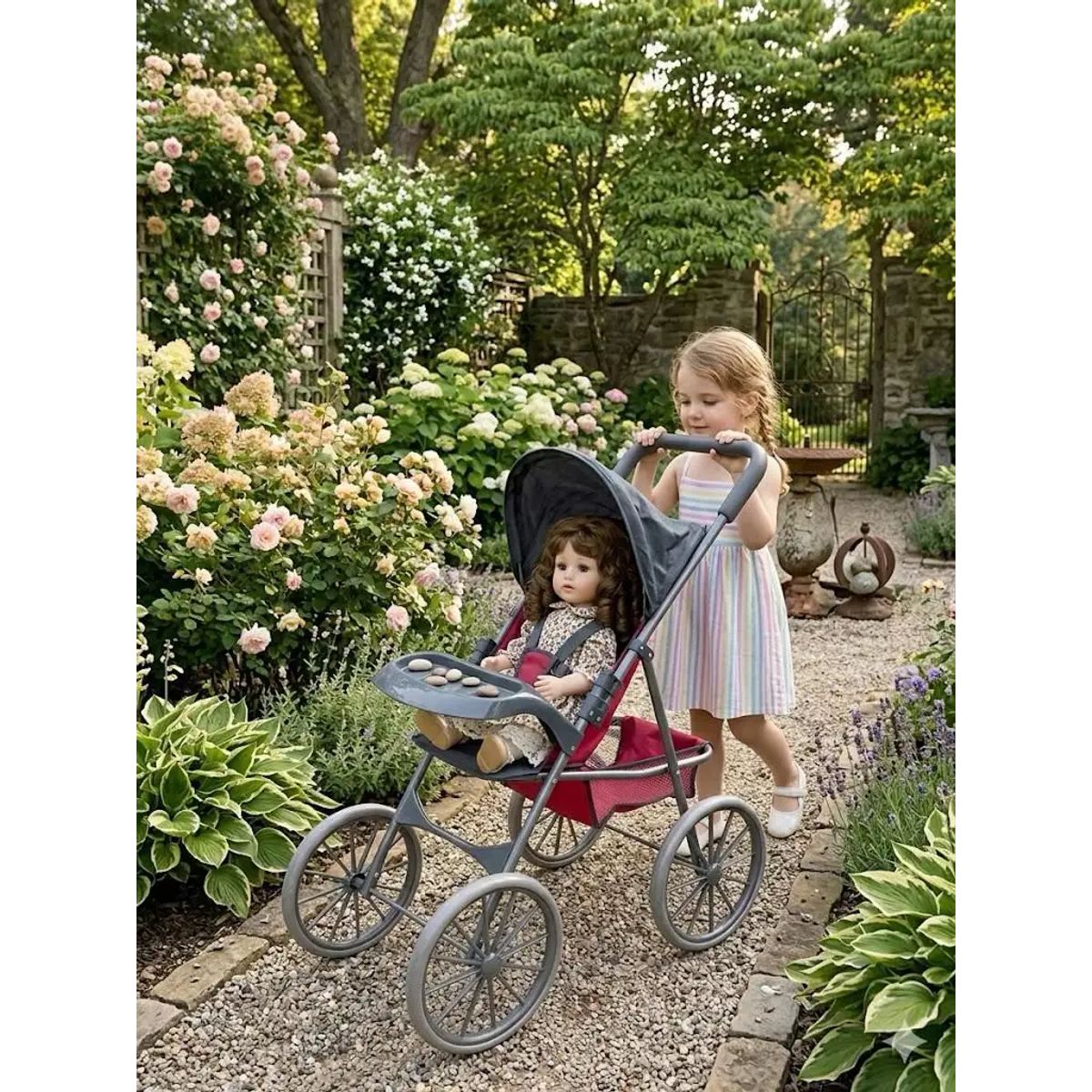 GENERICO - Coche de Paseo para Muñecas hasta 48 cm Modelo Infantil