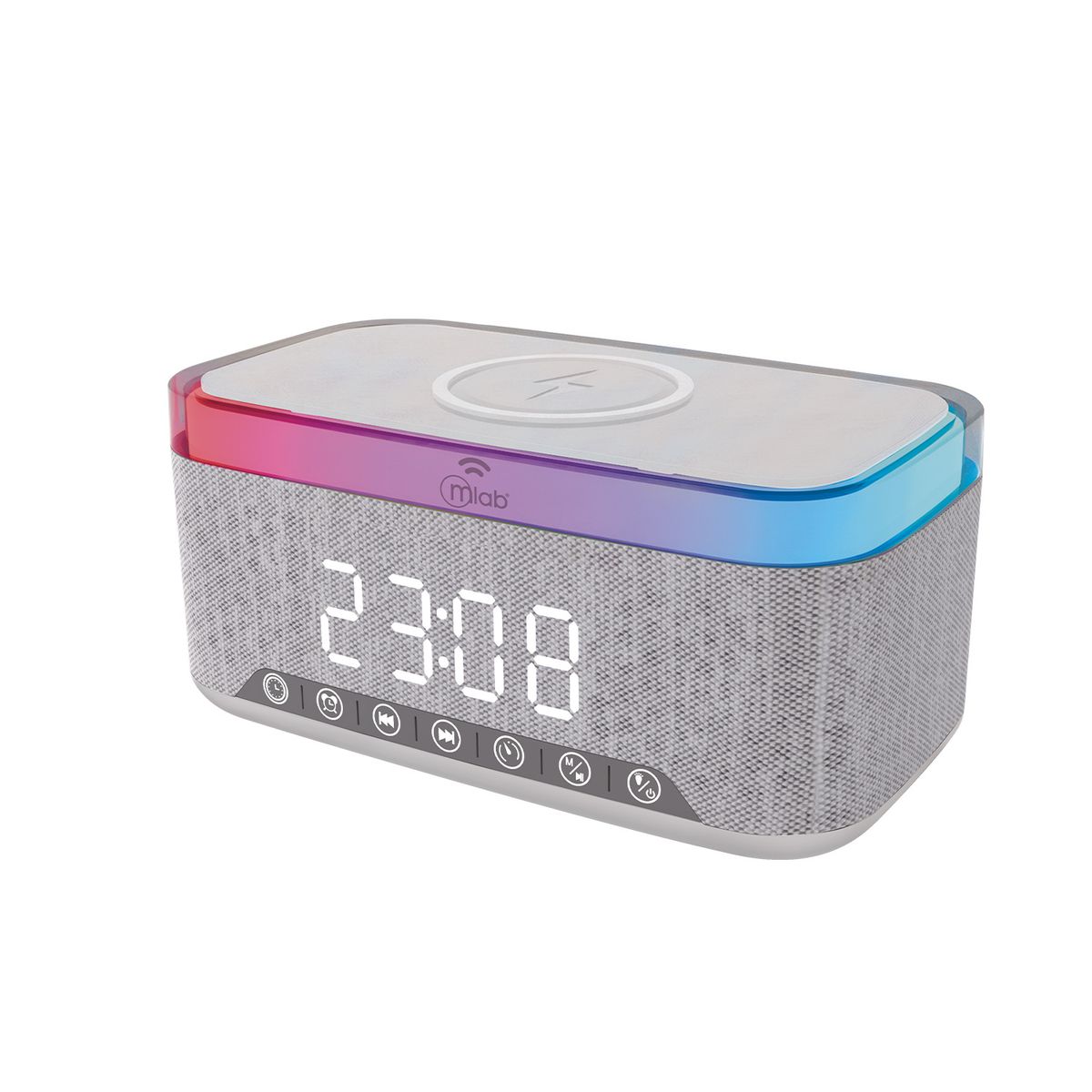 MLAB - RADIO RELOJ CARGA INALÁMBRICA AMBIENT LIGHT 10W FM TWS USB 09673