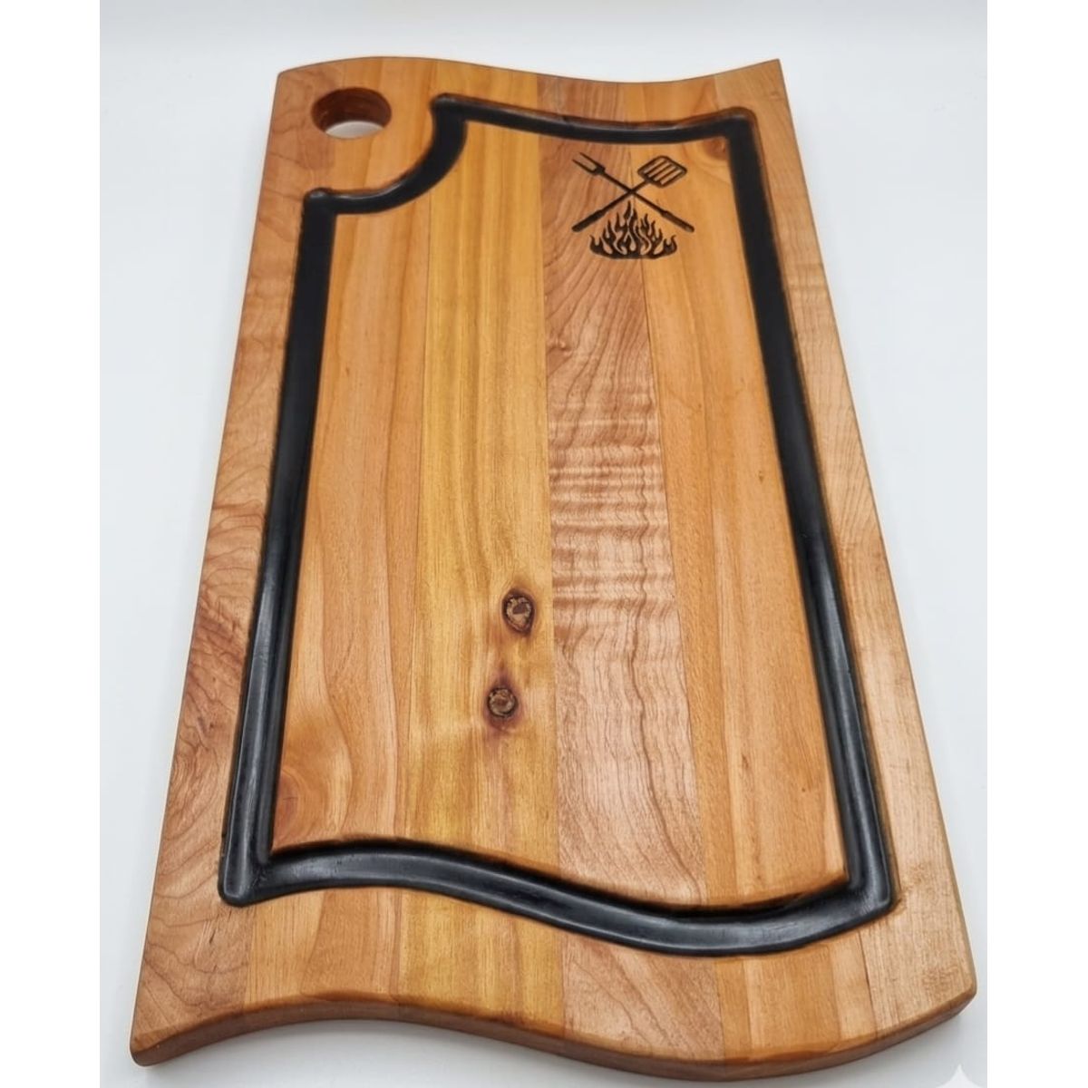 MARFELD MUEBLES - TABLA PARA PICAR MADERA NOBLE RESINA NEGRA