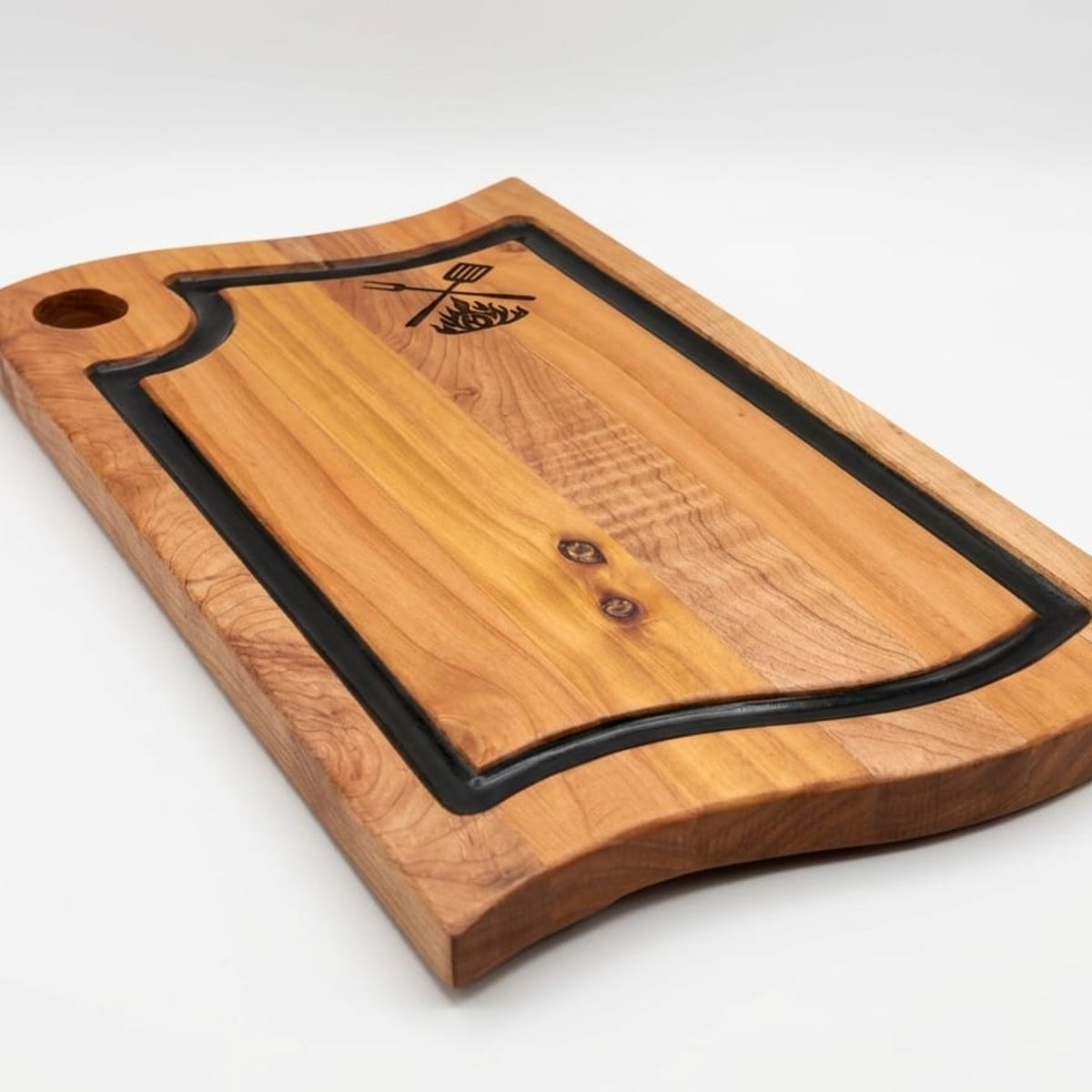 MARFELD MUEBLES - TABLA PARA PICAR MADERA NOBLE RESINA NEGRA