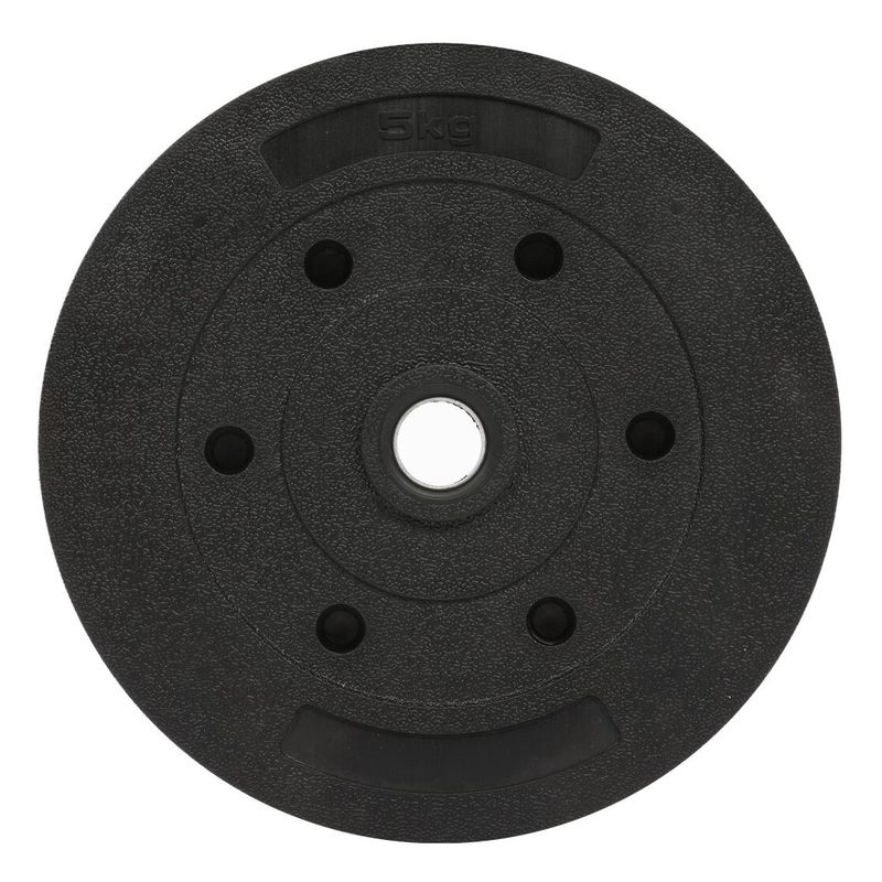 ATLETIS - Disco de Cemento 5 Kg para Barra PVC Negro