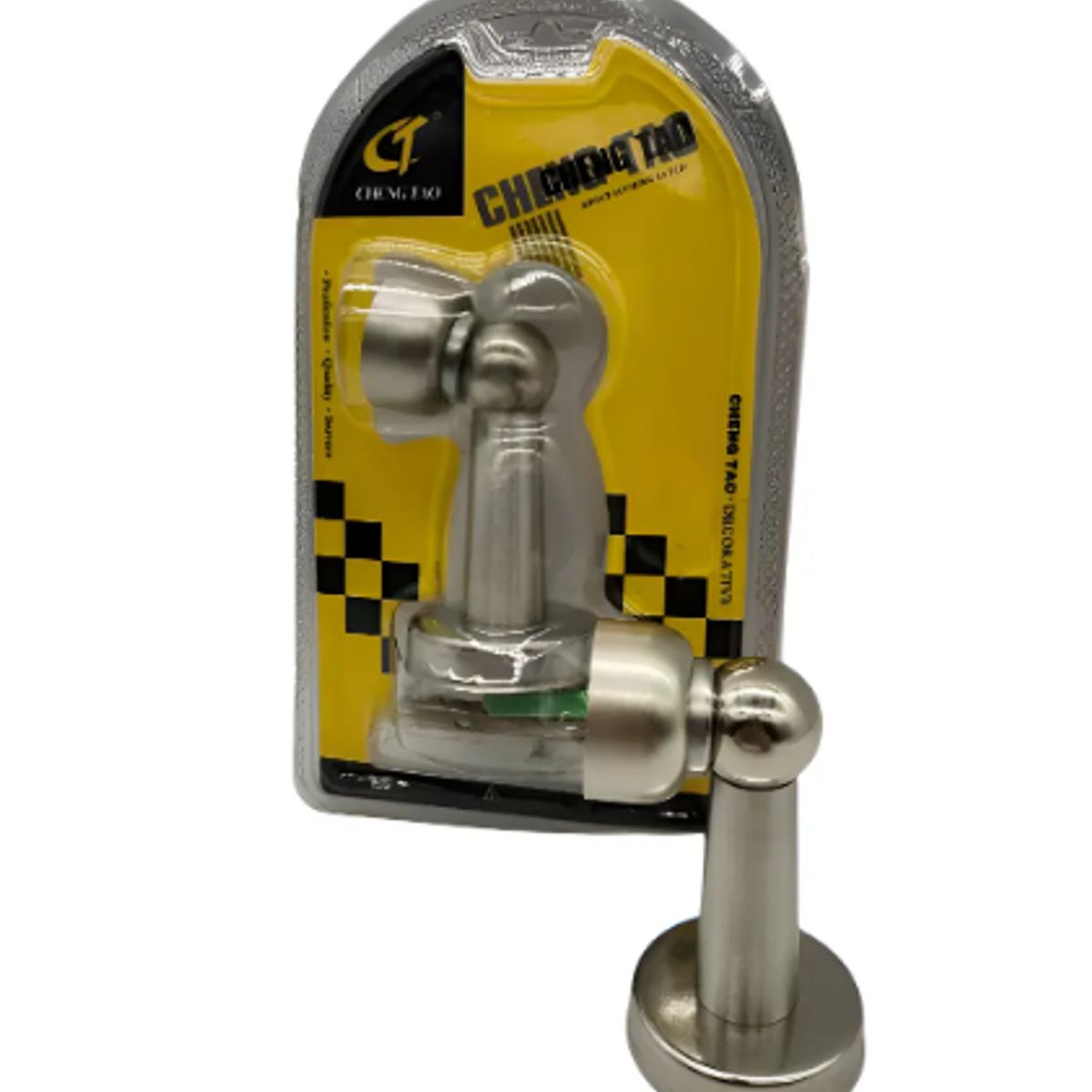 GENERICO - Tope Magnético de Puerta Cheng Tao XL-8454 Plateado Brillante Acero