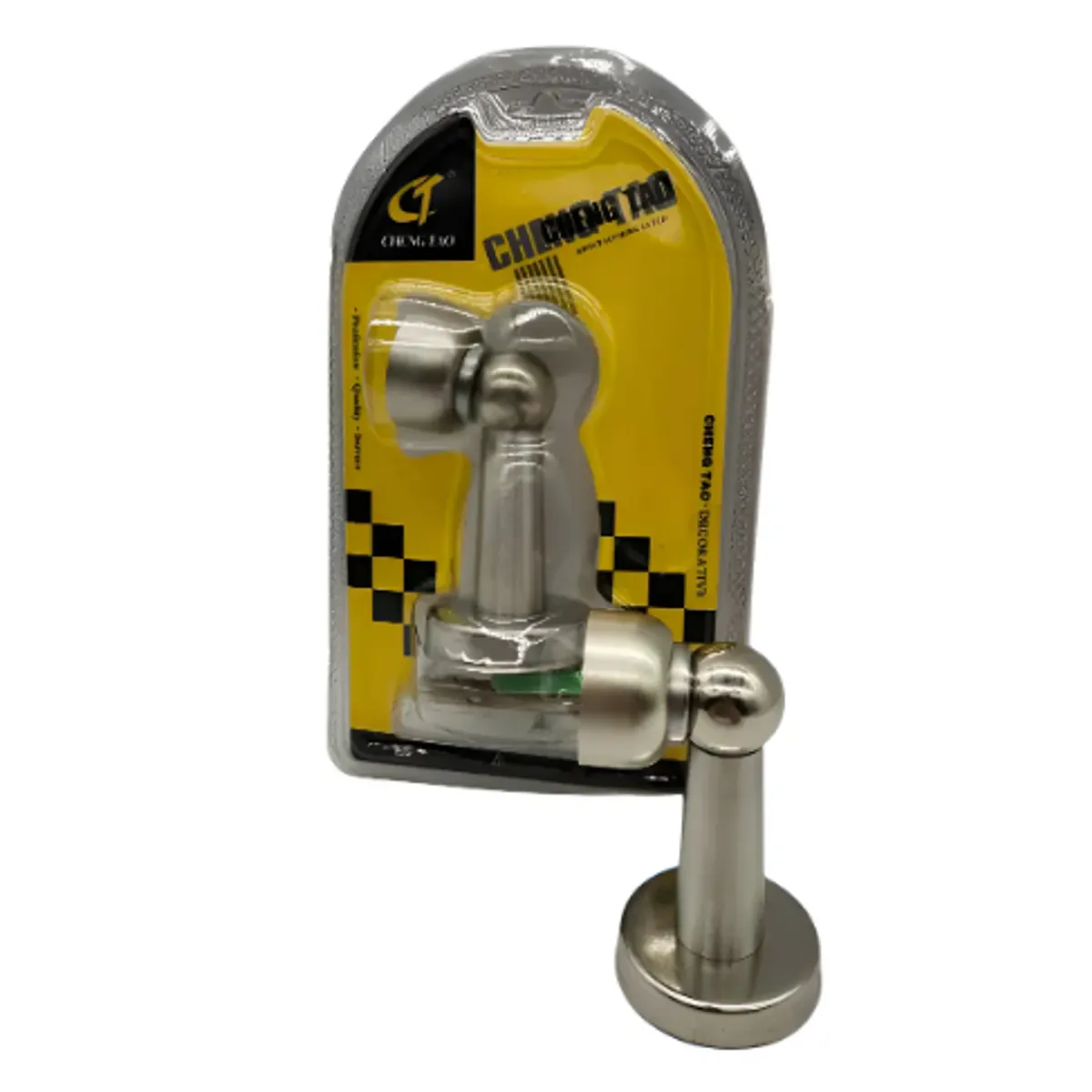 GENERICO - Tope Magnético de Puerta Cheng Tao XL-8454 Plateado Brillante Acero