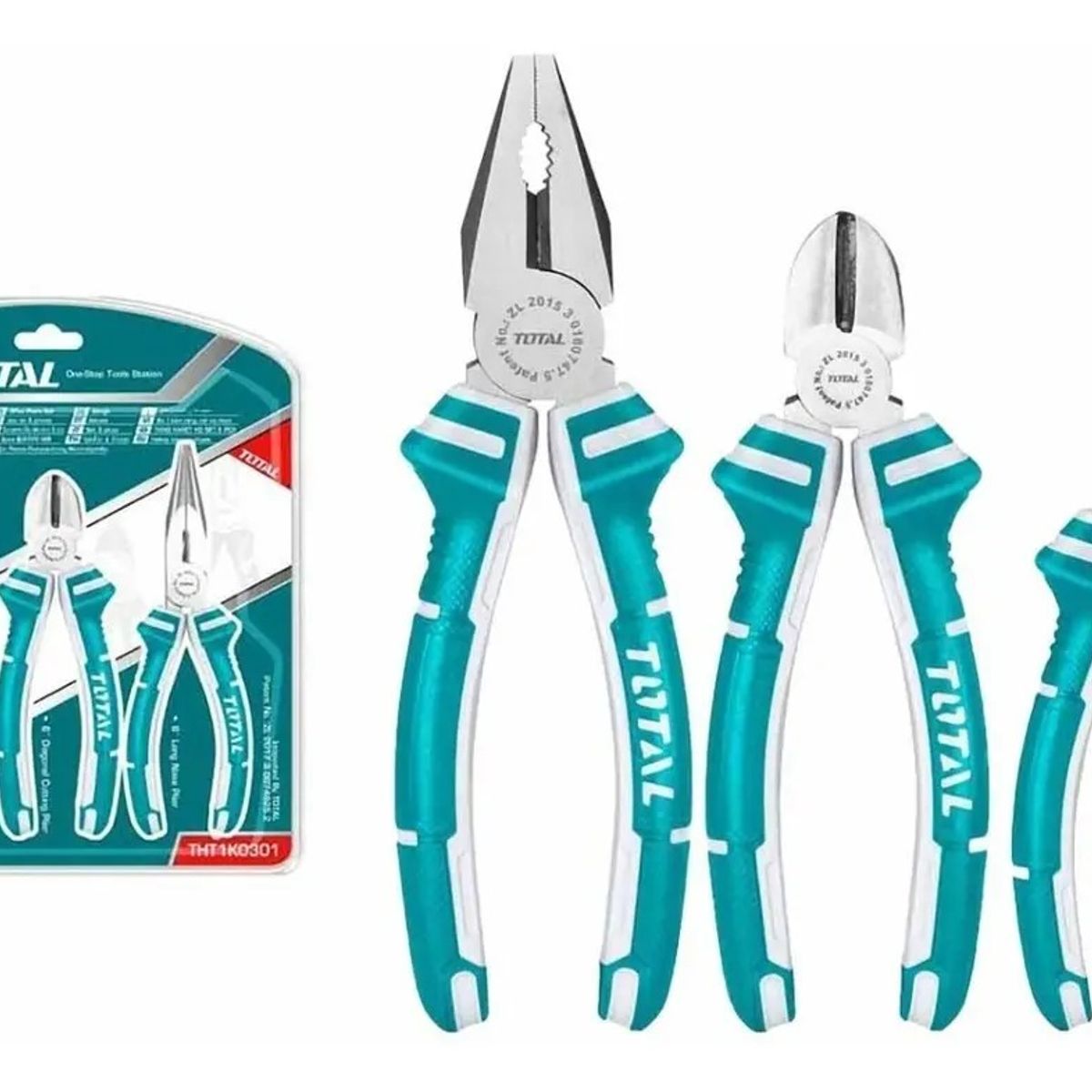TOTAL - Set De 3 Alicates Universal Combinado Total Tools Tht1k0301