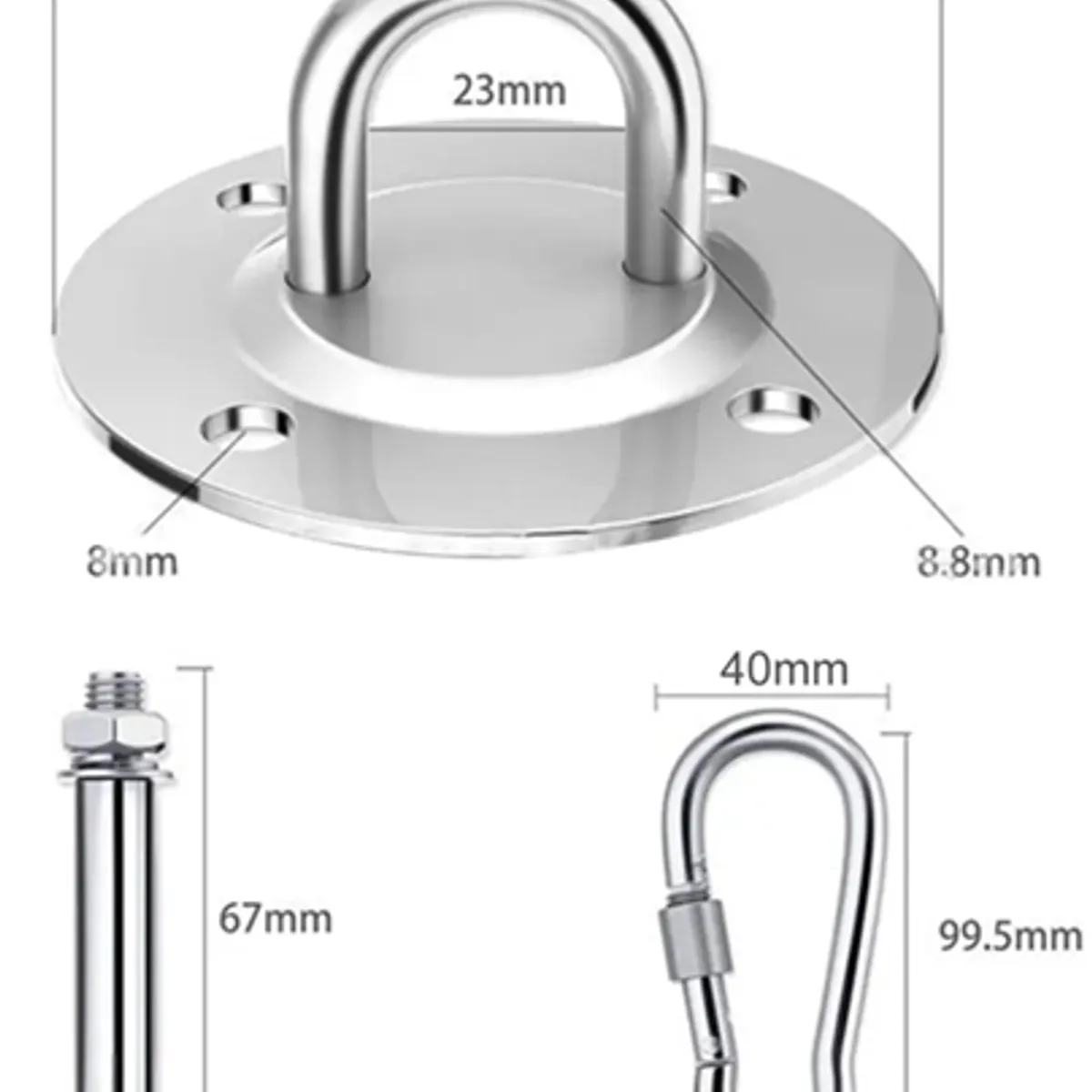 GENERICO - Soporte para techos Acero Inoxidable
