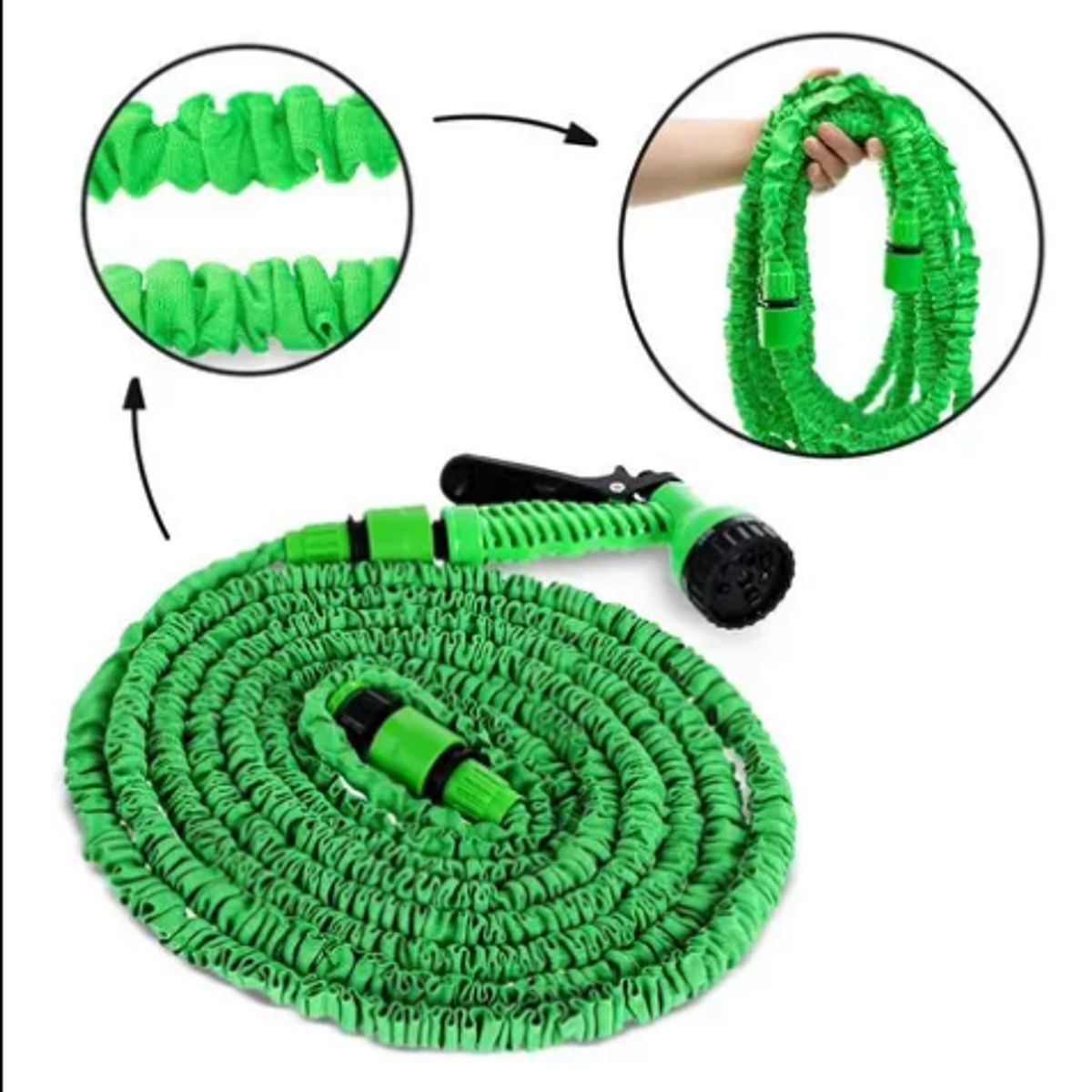GENERICO - Manguera Retráctil Expandible Jardín Magic Hose 30 Metros Color Verde lima