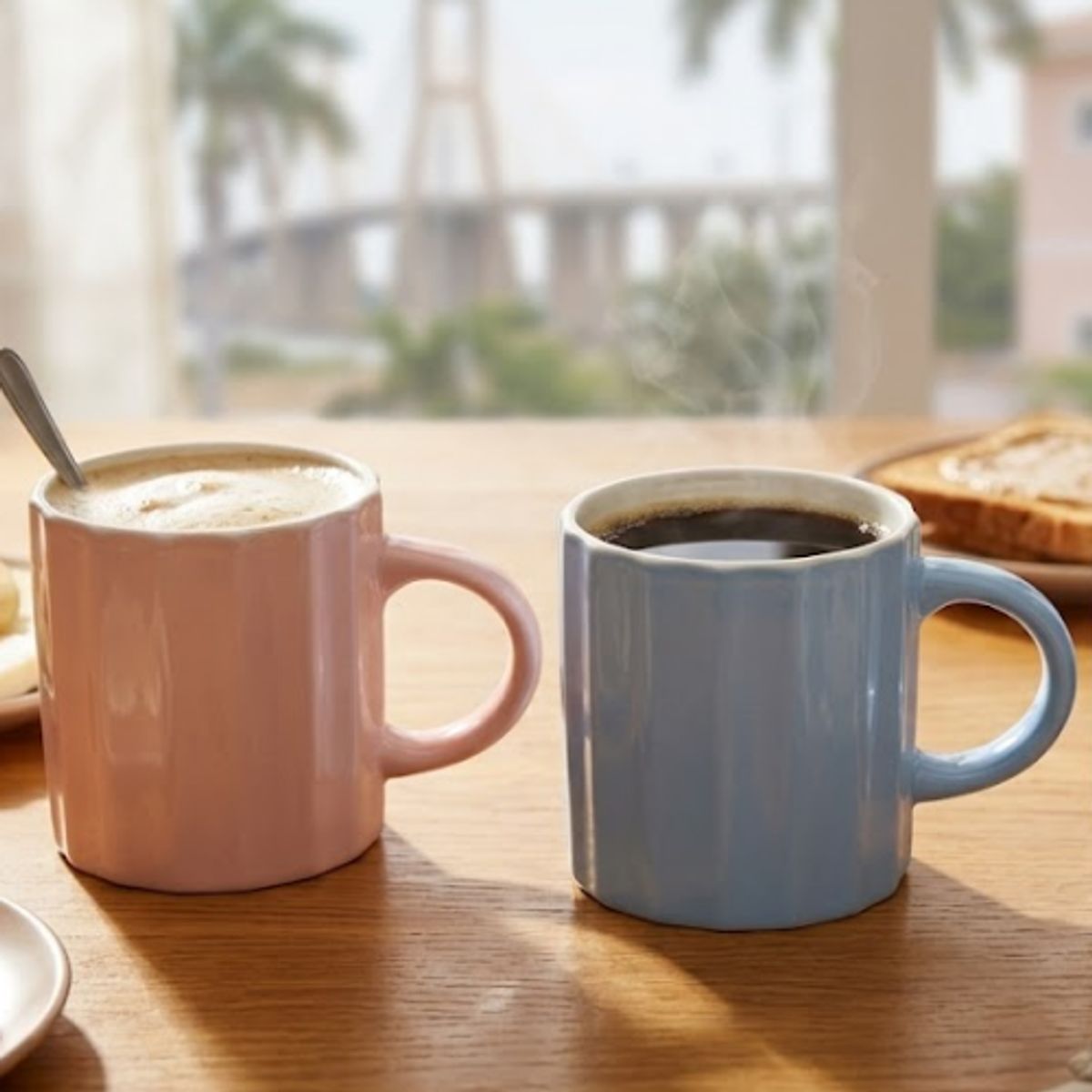 GENERICO - Taza de Cerámica Premium Relieve Vertical 360ml