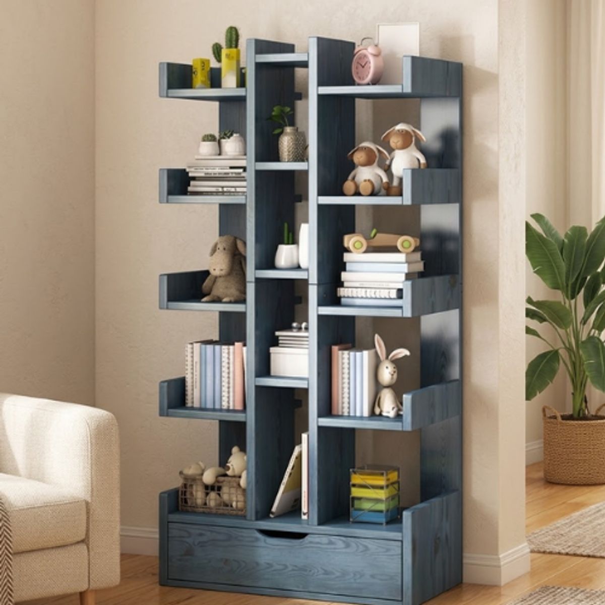 GENERICO - Estante Organizador Multiuso Moderno Azul